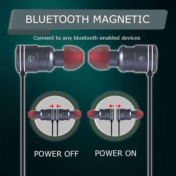 Bluetooth Μαγνητικά Ακουστικά-Ψείρες (Ασύρματα)